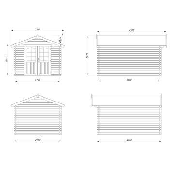 Casetta da Giardino Lotta C 3x4 mt in Legno Naturale... - Marino Fa Mercato