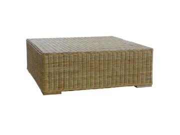 Tavolino rattan naturale basso per arredo esterno 87xH30 - Marino fa Mercato