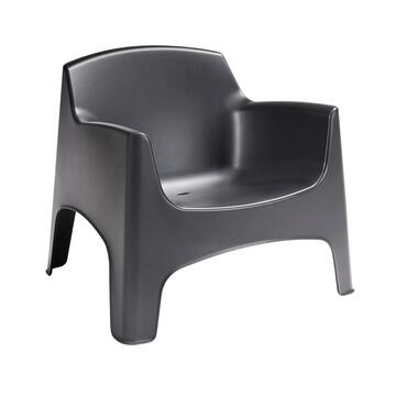 Poltrona da Esterno in Polipropilene Impilabile Grafite con Braccioli Ibiza 79x74 h70 cm Marino Fa Mercato