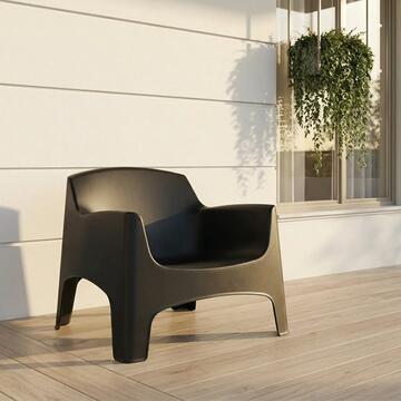 Poltrona da Esterno in Polipropilene Impilabile Grafite... - Marino Fa Mercato