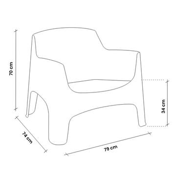 Poltrona da Esterno in Polipropilene Impilabile Grafite... - Marino Fa Mercato