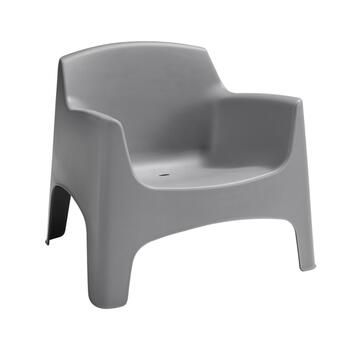 Poltrona da Esterno in Polipropilene Impilabile Grigio Chiaro con Braccioli Ibiza 79x74 h70 cm Marino Fa Mercato