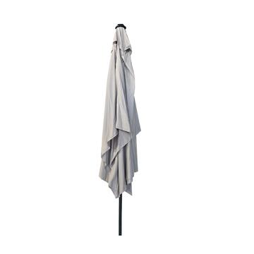 Ombrellone da giardino 2x3 Linsay in metallo e copertura rettangolare grigia