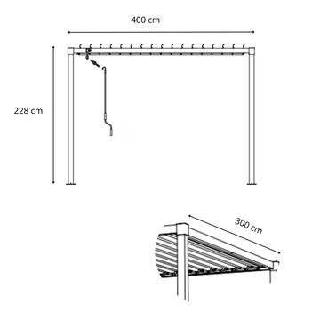 Pergola Bioclimatica 3x4 con Lamelle Orientabili a... - Marino Fa Mercato