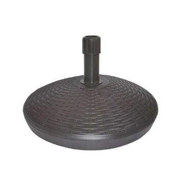 Base per ombrellone tonda in rattan antracite 20L, 46x15 cm