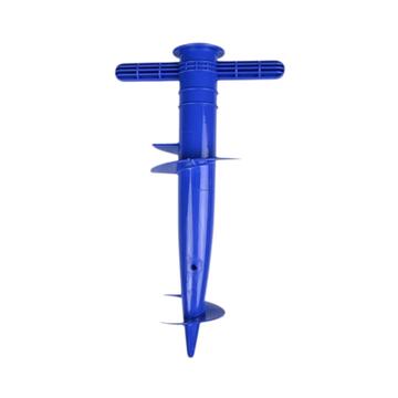 Puntale Ombrellone 13 cm Antivento a Trivella in Plastica - Supporto Avvitabile per Sabbia e Terreno