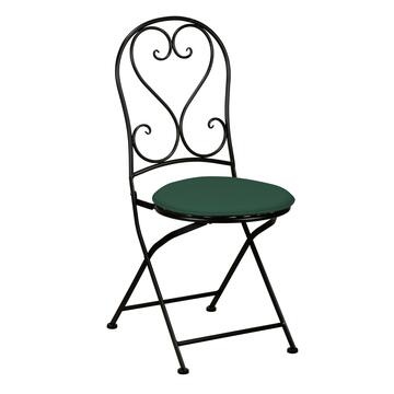 Cuscino tondo Garda verde per sedia da esterno - Marino fa Mercato